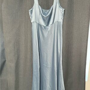 Elegant Silver Evening Gown